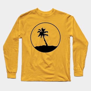 Palm tree on island Long Sleeve T-Shirt